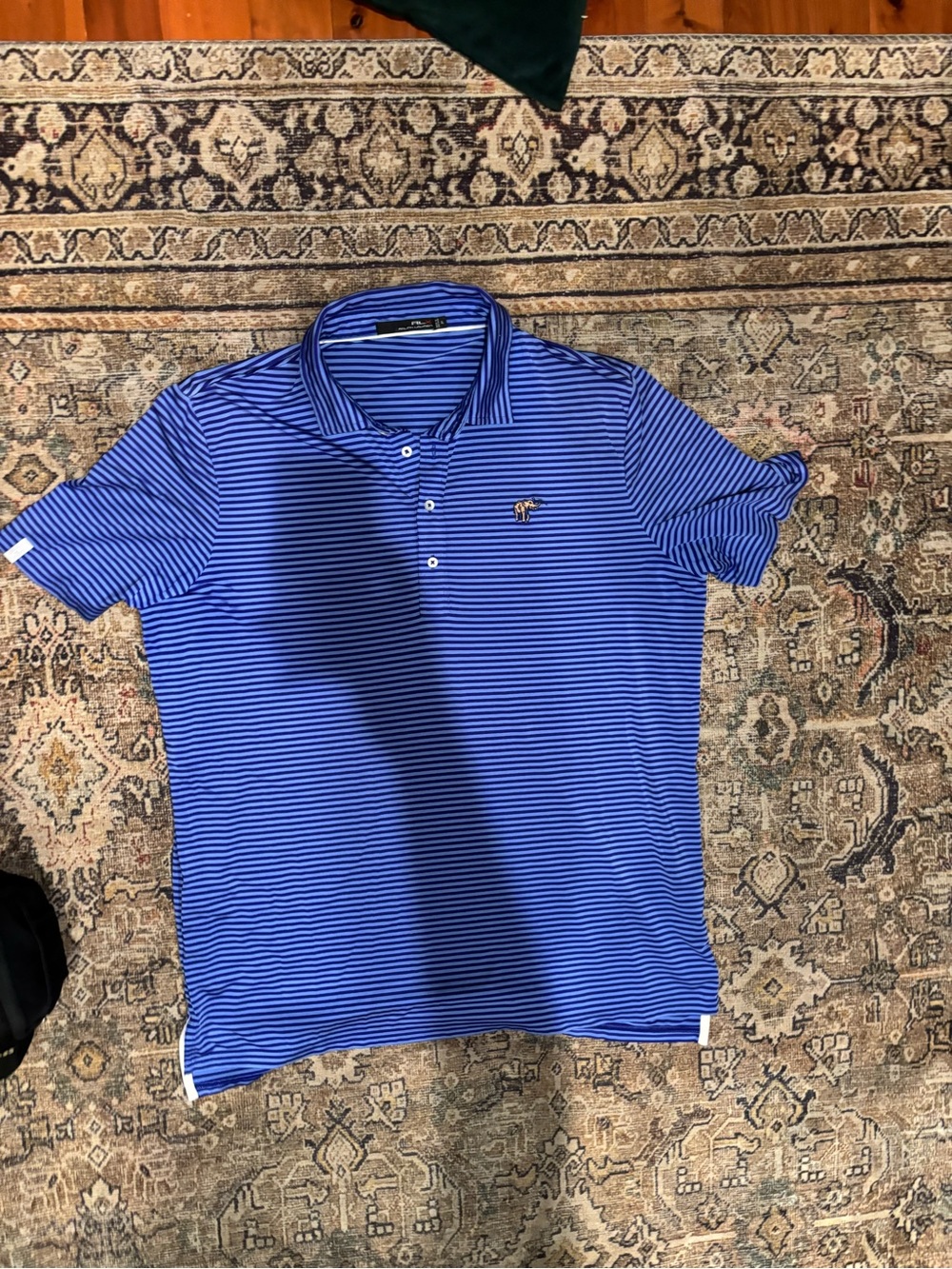 Ralph Lauren Royal Blue & White Thin-Strip Polo